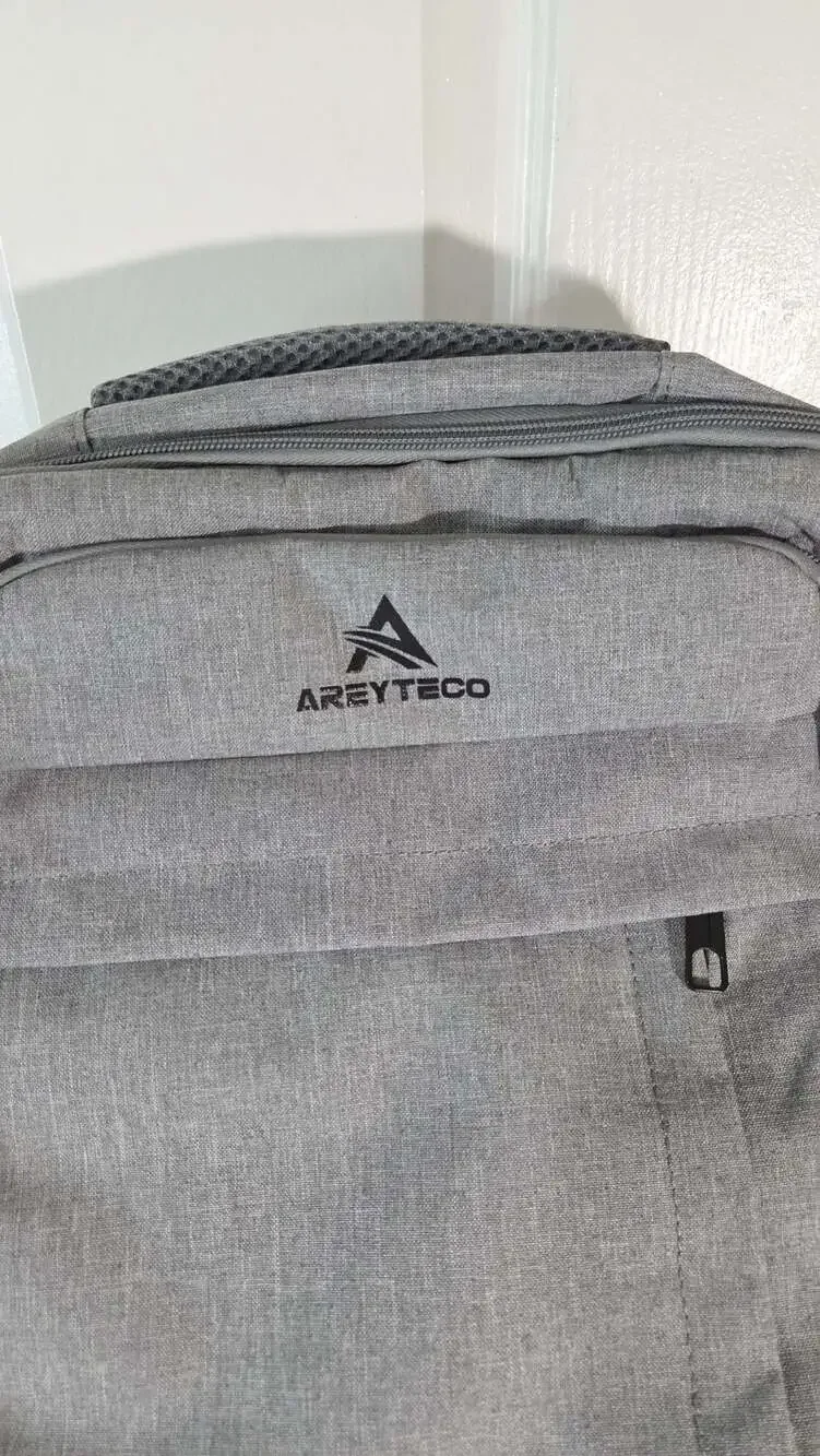 AREYTECO Large Travel Laptop Backpack with USB Charging Port Heather Grey